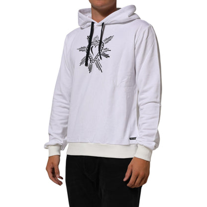 Dolce & Gabbana White Sacred Heart Hooded Sweatshirt Sweater Dolce & Gabbana
