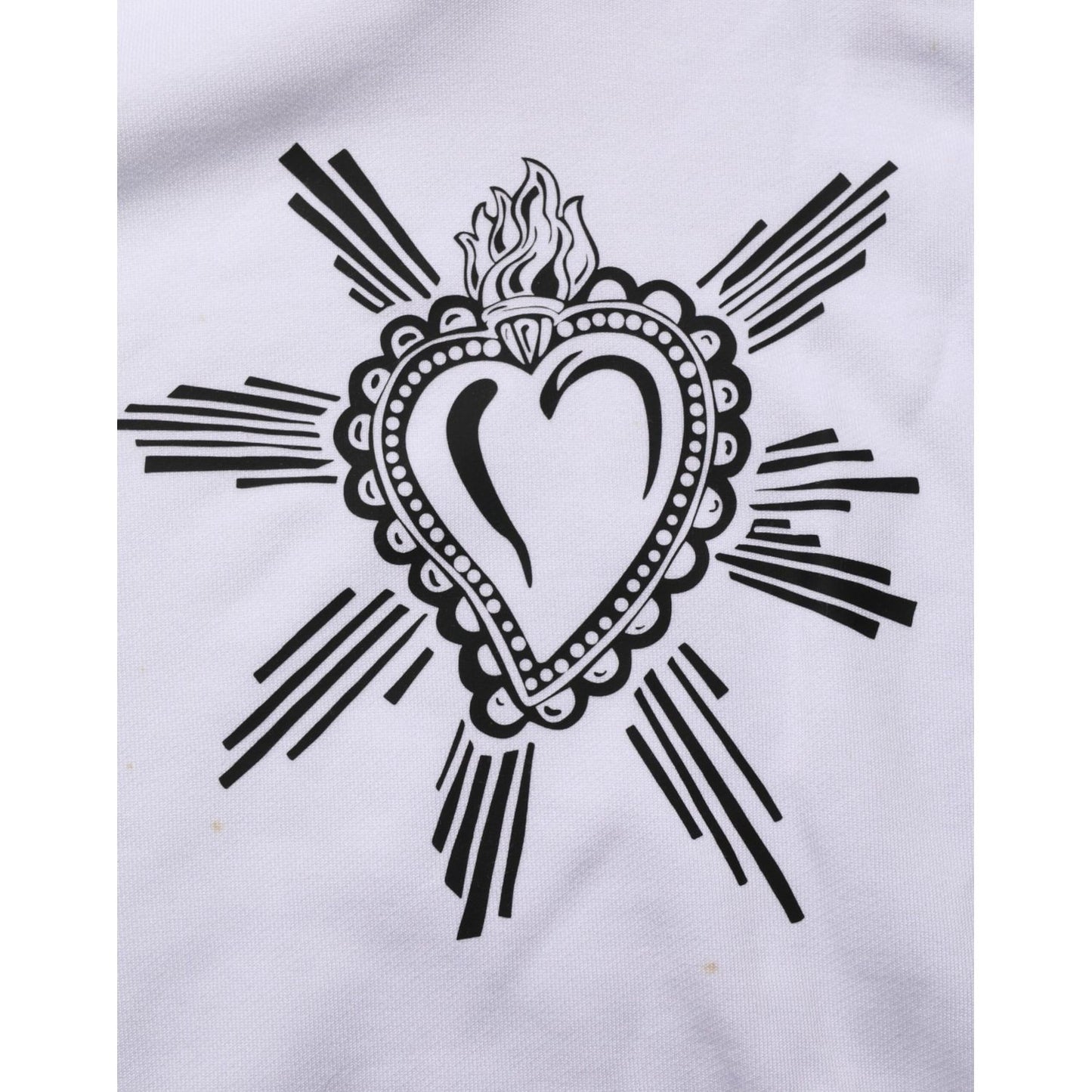 Dolce & Gabbana White Sacred Heart Hooded Sweatshirt Sweater Dolce & Gabbana
