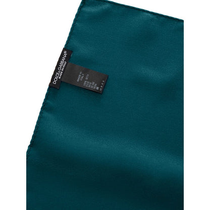 Dolce & Gabbana Green Silk Pocket Square Dolce & Gabbana