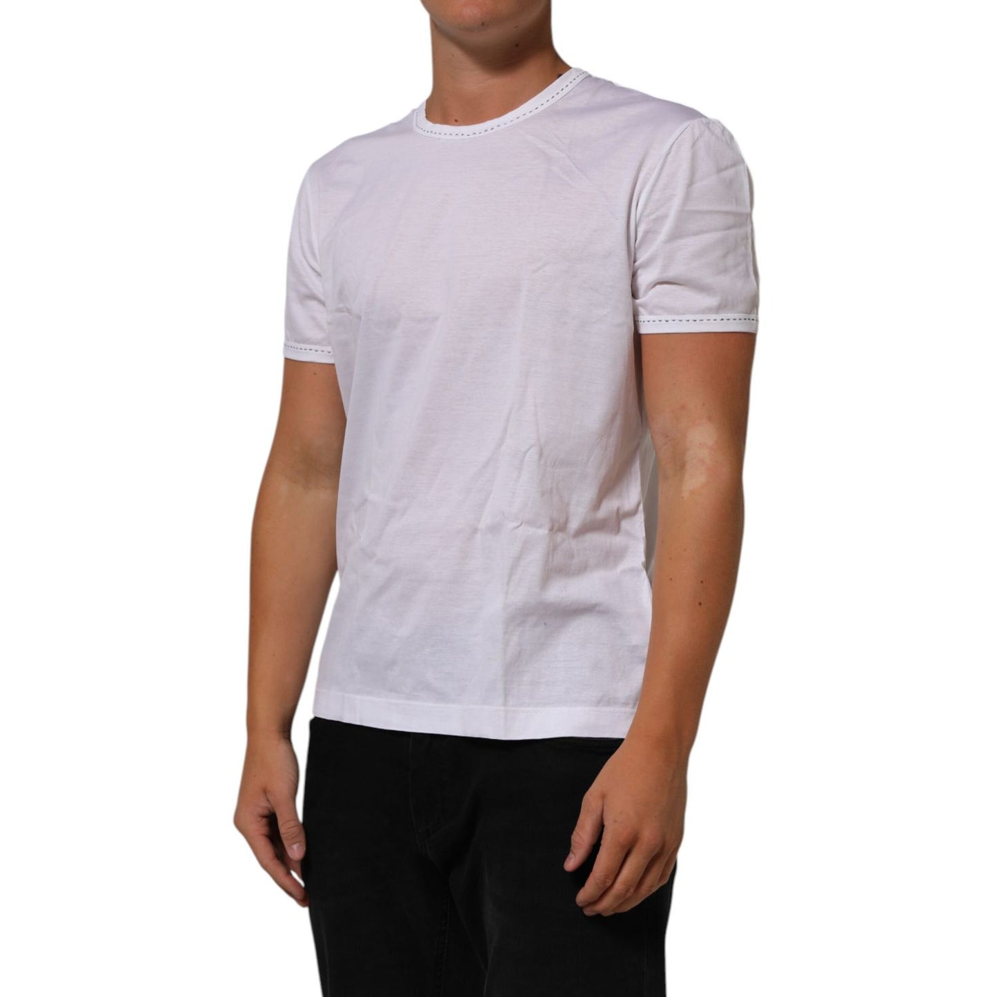 Dolce & Gabbana White Cotton Crew Neck Underwear Tee T-shirt Dolce & Gabbana