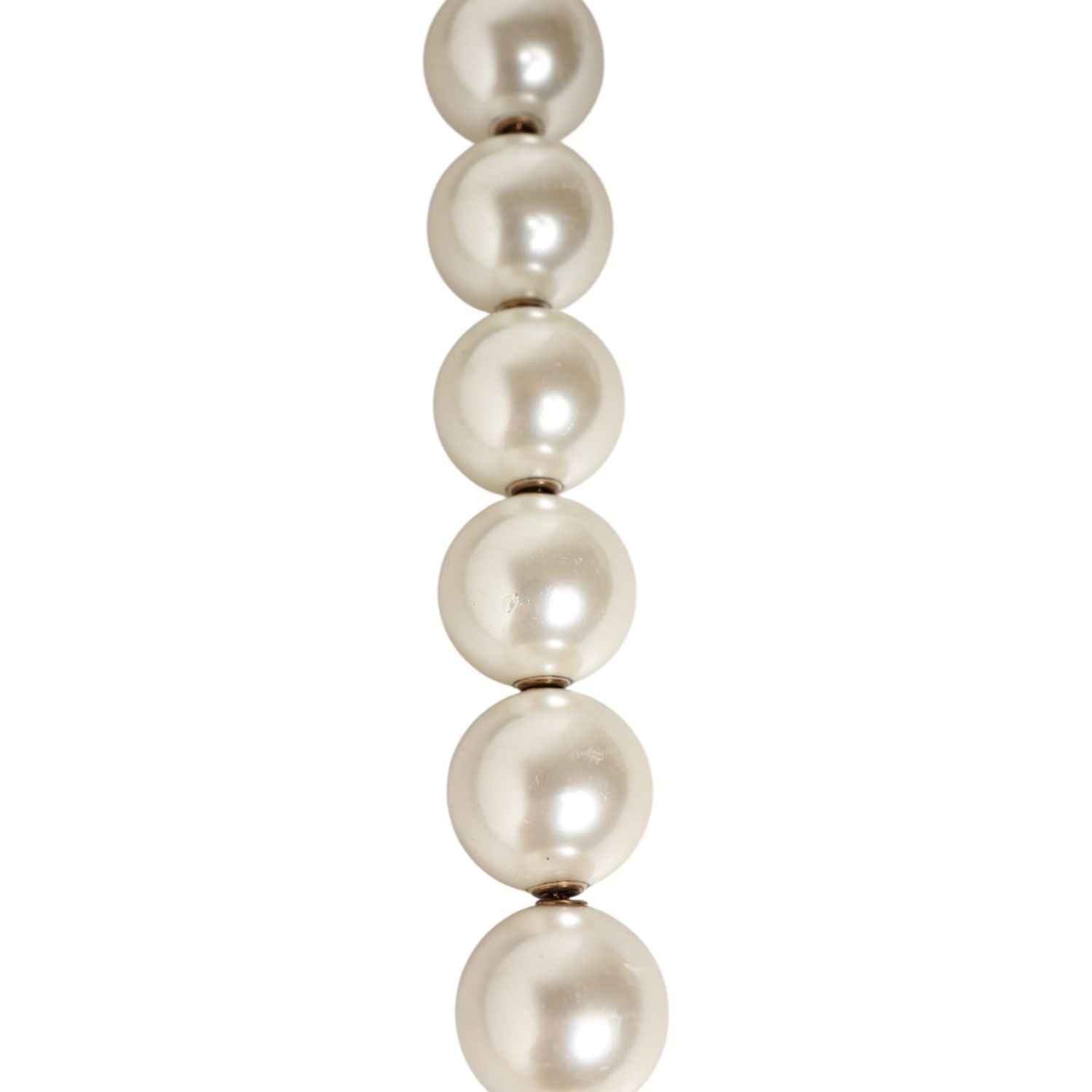 Dolce & Gabbana Black Leather Pearl Chain Bag Accessory Shoulder Strap