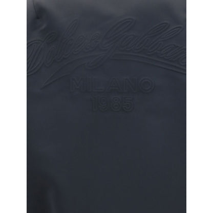 Dolce & Gabbana Black Polyester Bomber Dolce & Gabbana