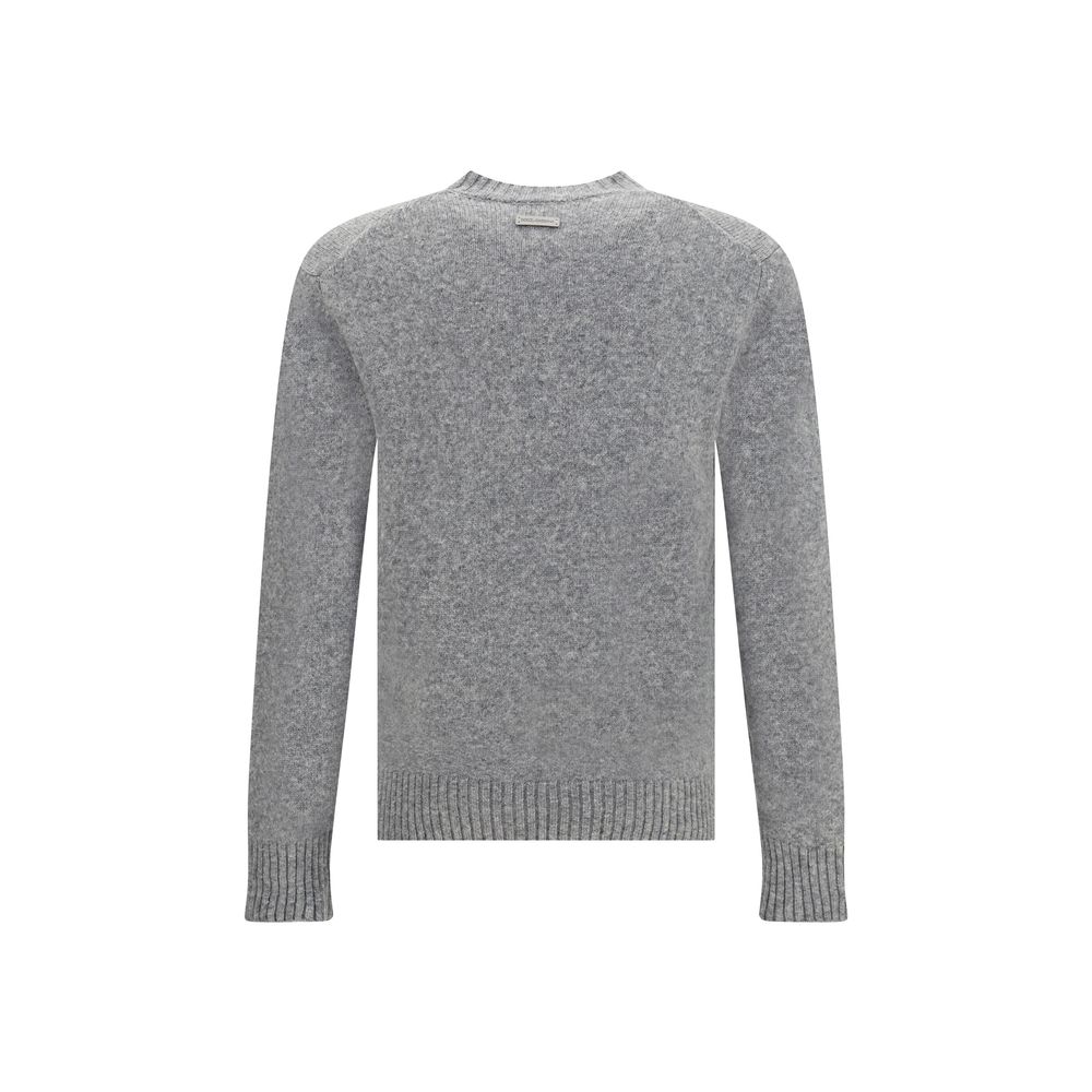 Dolce & Gabbana Gray Fleece Wool Sweatshirt Dolce & Gabbana