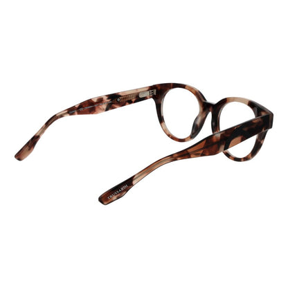 Side view of Trussardi Brown Acetate Glasses (Frames) showcasing tortoiseshell design and spring hinge feature.