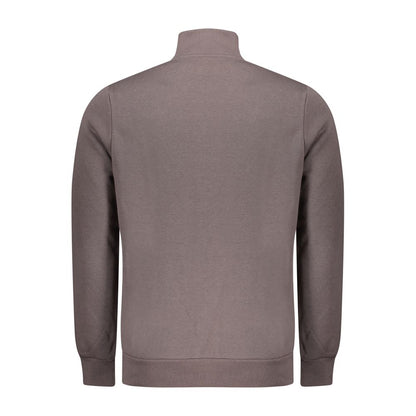 Norway 1963 Brown Cotton Sweatshirt with long sleeves and 2 zip pockets, featuring logo applique.