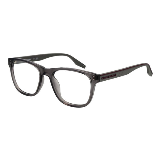 Converse Gray Acetate Glasses (Frames) featuring full-rim square design and demo lenses in grey acetate material for men.