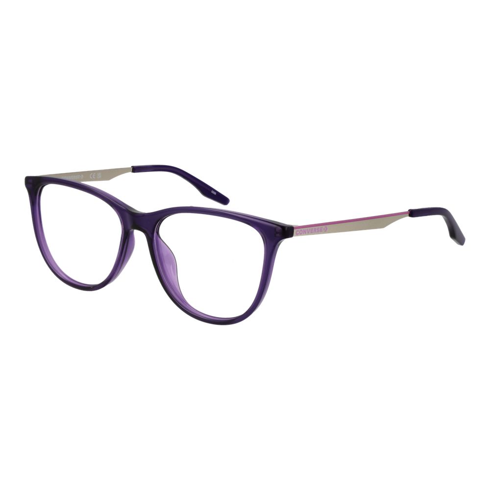 Converse Purple Metal Glasses (Frames) for women, cat eye full-rim design, 53mm lenses, purple metal frame, demo lenses included.