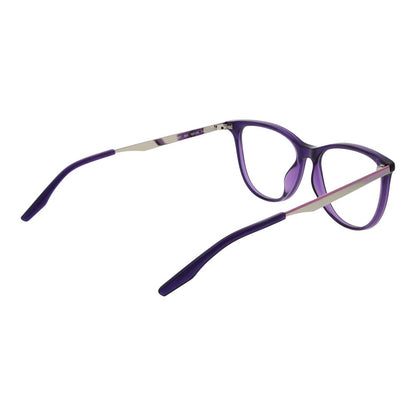 Converse Purple Metal Glasses (Frames) in full-rim cat eye style for women, metal frame, plastic demo lenses, with branded case.