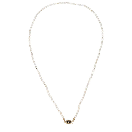 Valentino Garavani White Metal Necklace