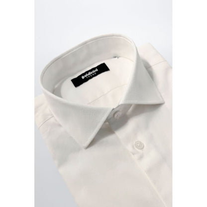 Baldinini Trend White Cotton Men Shirt