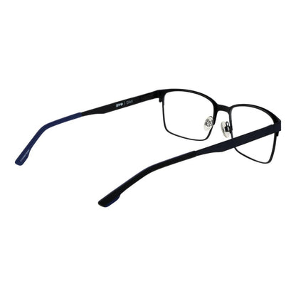 Spy Blue Plastic Glasses (Frames), unisex, blue full-rim rectangle style with plastic demo lenses and spring hinge, size 57-18-145.
