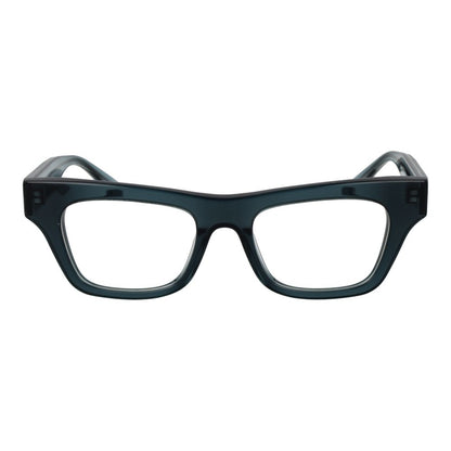 Trussardi Blue Acetate Glasses (Frames) for women with full-rim rectangle style and demo lenses, including branded case.