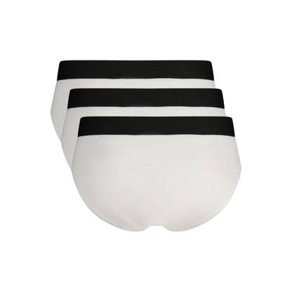 Bikkembergs Fluorescent White Polyester Men's Brief