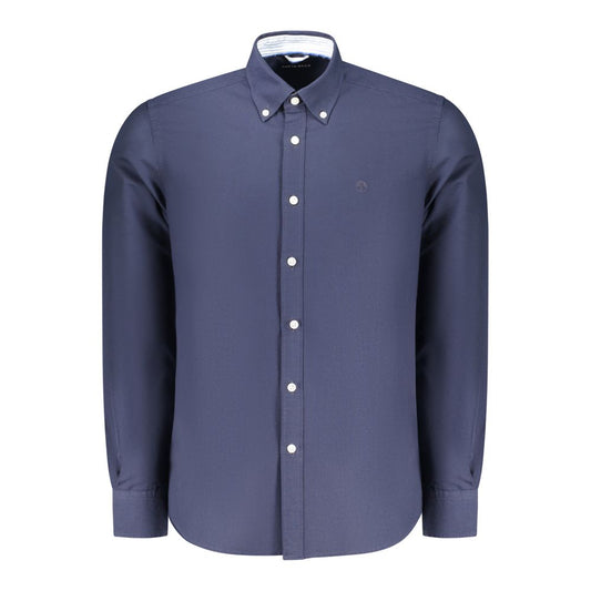 North Sails Blu Cotton Men Shirt