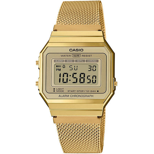 CASIO VINTAGE Mod. ICONIC SLIM DESIGN - GOLD MESH A700WEMG-9AEF