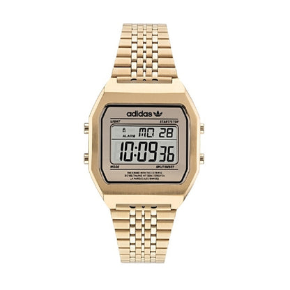 ADIDAS WATCHES Mod. AOST22074 lady's wristwatch in SS IP Gold, 36mm case, water-resistant 5 ATM, with quartz multifunction movement in official box.