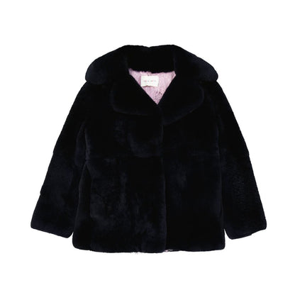 Alberta Ferretti Blue Rabbit Fur Coat