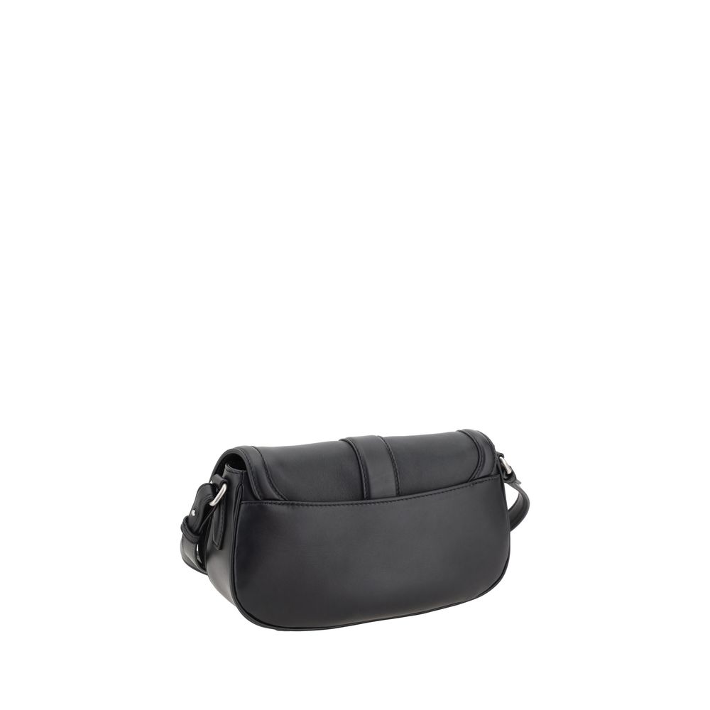 Alexander McQueen Black Calf Leather Bos Taurus Shoulder Bag Alexander McQueen