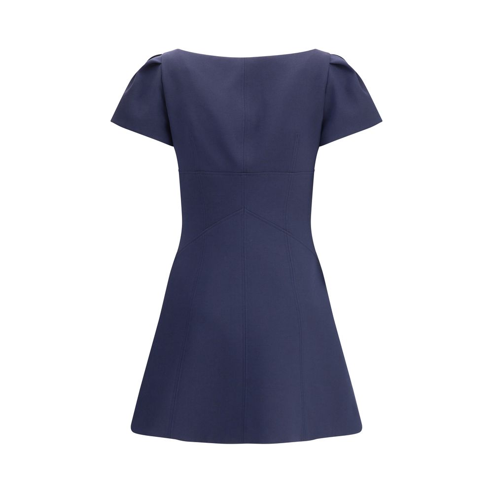 Alexander McQueen Blue Wool Casual Dress Alexander McQueen