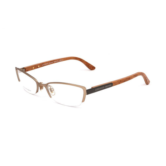 Alexander McQueen Brown Metal Frames for women, model AMQ4183WCX, semi-matte, measures 53/18/135mm.
