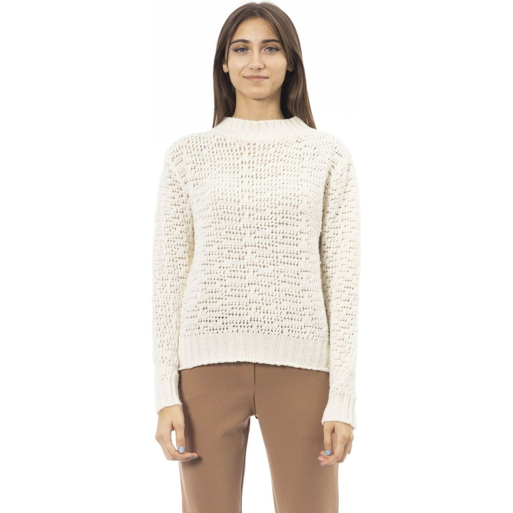 Alpha Studio Sweaters Sweaters Alpha Studio Antique White