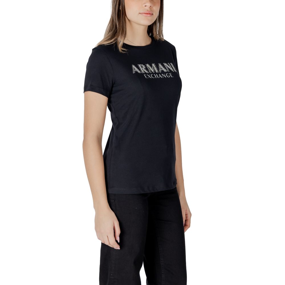 Armani Exchange Black Cotton Long Sleeve T-Shirt Armani Exchange