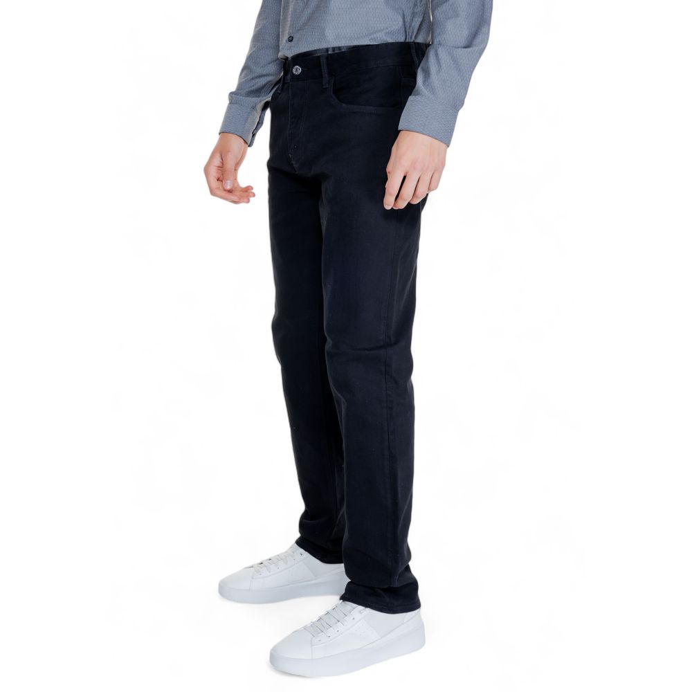 Armani Exchange Black Cotton Skinny Pants Armani Exchange