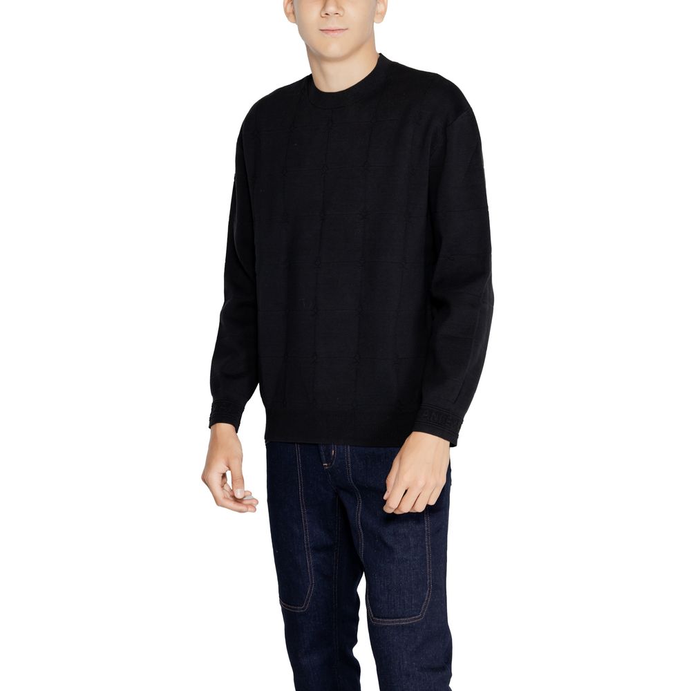 Armani Exchange Black Cotton Sweatshirt Armani Exchange