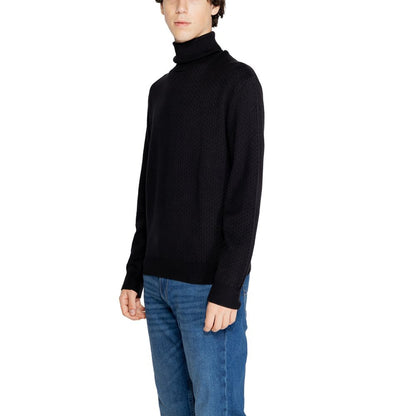 Armani Exchange Black Cotton Turtleneck Armani Exchange