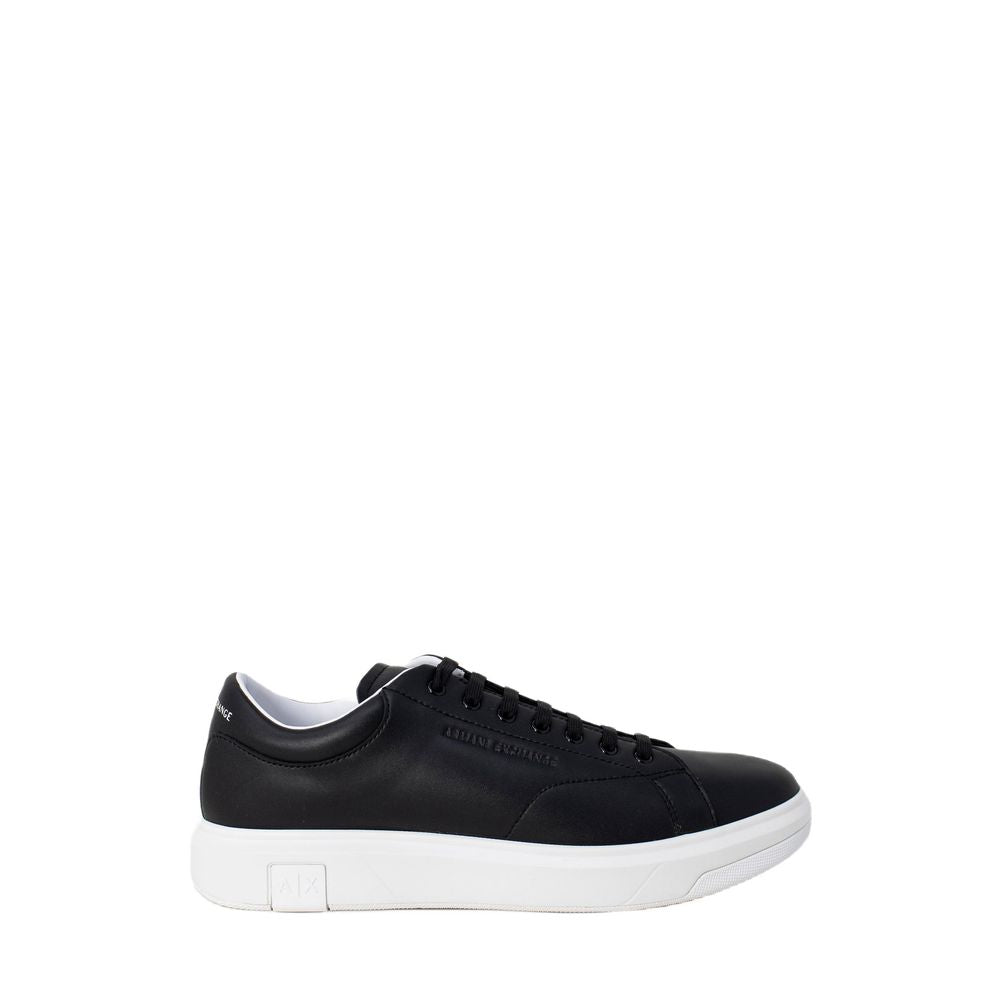 Armani Exchange Black Leather Low Top Sneakers Armani Exchange