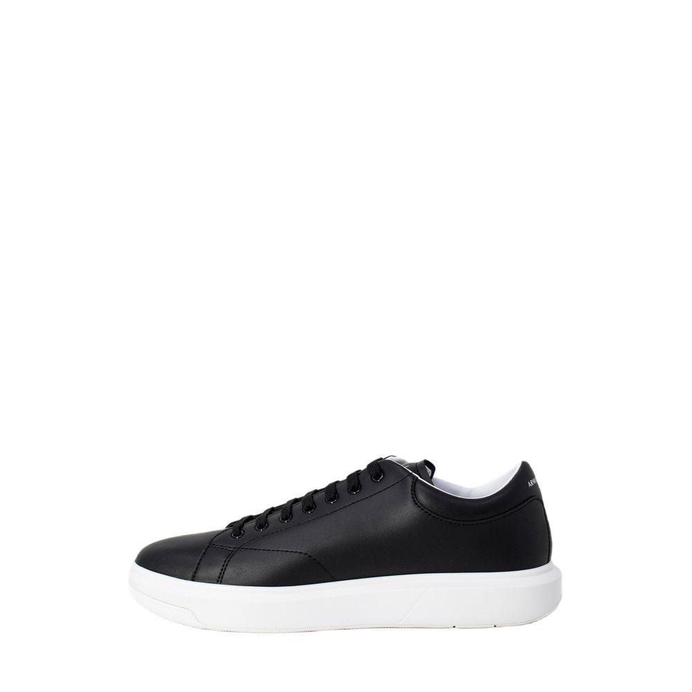 Armani Exchange Black Leather Low Top Sneakers Armani Exchange