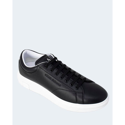 Armani Exchange Black Leather Low Top Sneakers Armani Exchange