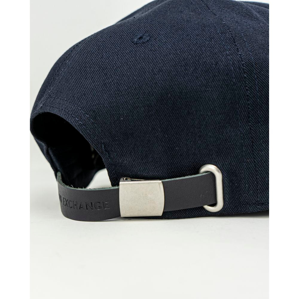 Armani Exchange Blue Cotton Cap (Baseball Hat) Armani Exchange