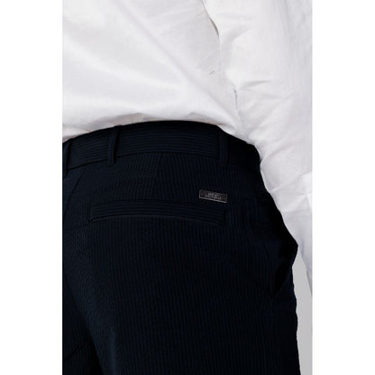 Armani Exchange Blue Cotton Casual Pants Armani Exchange