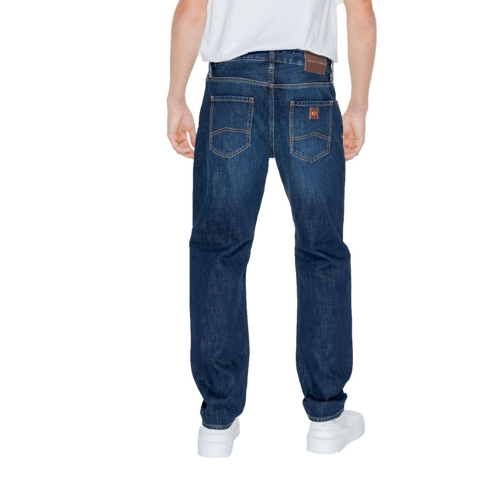 Armani Exchange Blue Cotton Skinny Jeans