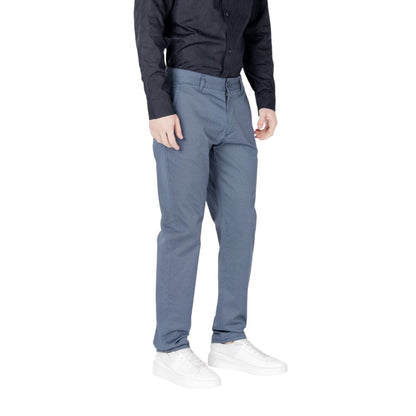 Armani Exchange Blue Cotton Skinny Pants Armani Exchange