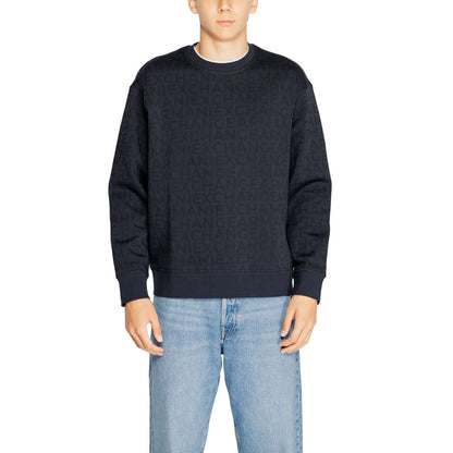 Armani Exchange Blue Cotton Sweatshirt Armani Exchange