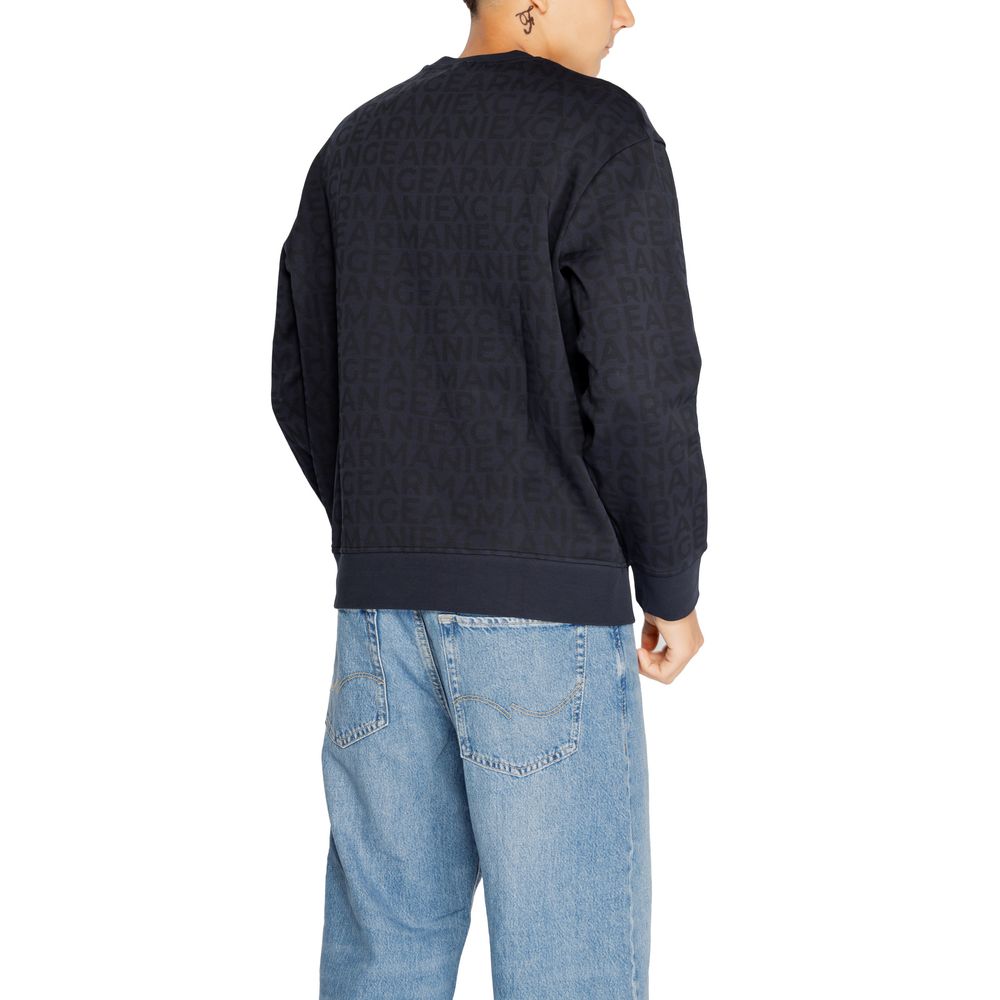 Armani Exchange Blue Cotton Sweatshirt Armani Exchange