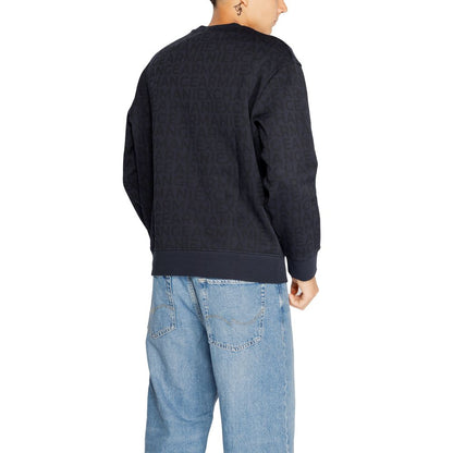 Armani Exchange Blue Cotton Sweatshirt Armani Exchange