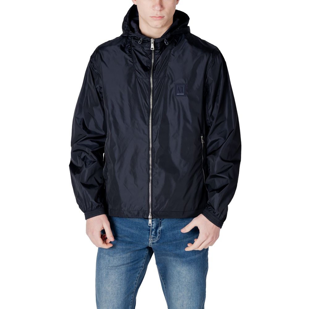 Armani Exchange Blue Polyamide Shell Jacket Armani Exchange