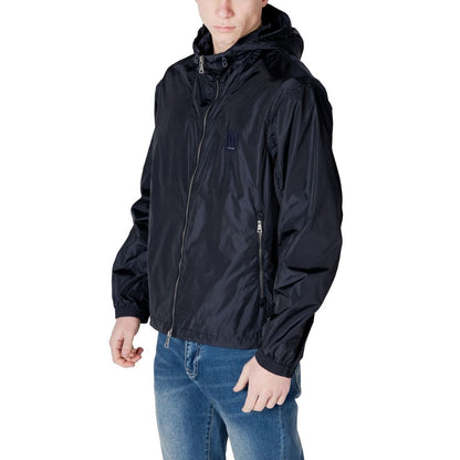 Armani Exchange Blue Polyamide Shell Jacket Armani Exchange