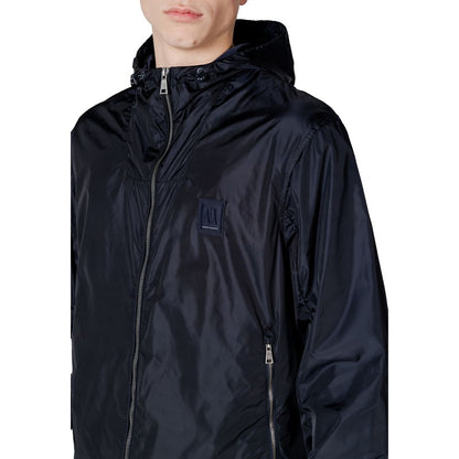 Armani Exchange Blue Polyamide Shell Jacket Armani Exchange