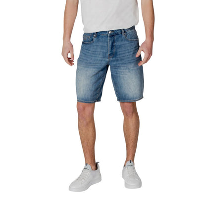 Armani Exchange Blue Polyester Bermuda Shorts Armani Exchange
