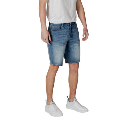Armani Exchange Blue Polyester Bermuda Shorts Armani Exchange
