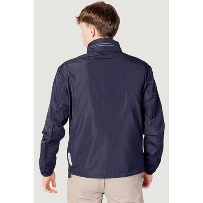 Armani Exchange Blue Polyester Shell Jacket Armani Exchange