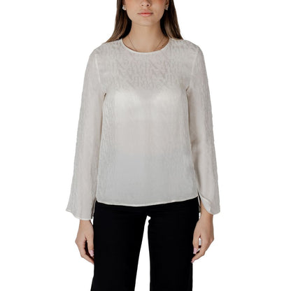 Armani Exchange Cream Viscose Blouse Armani Exchange