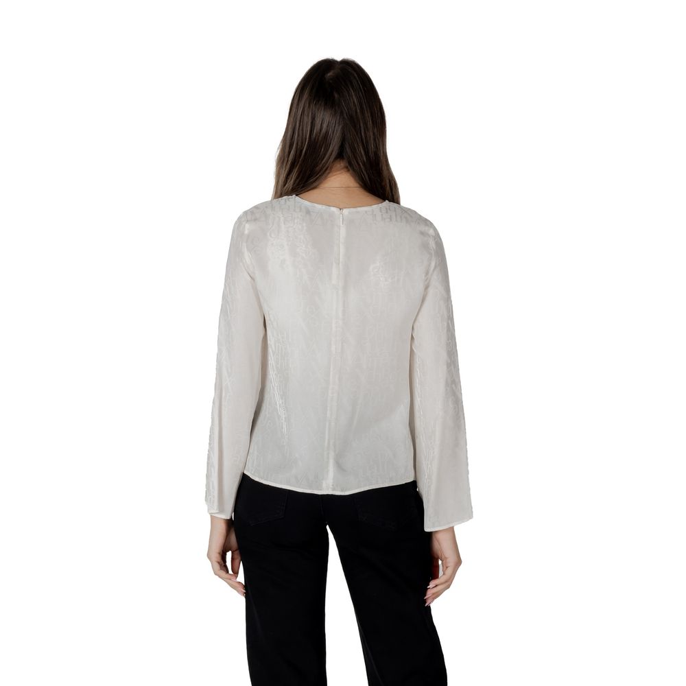Armani Exchange Cream Viscose Blouse Armani Exchange