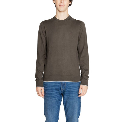 Armani Exchange Green Cotton Sweatshirt Armani Exchange