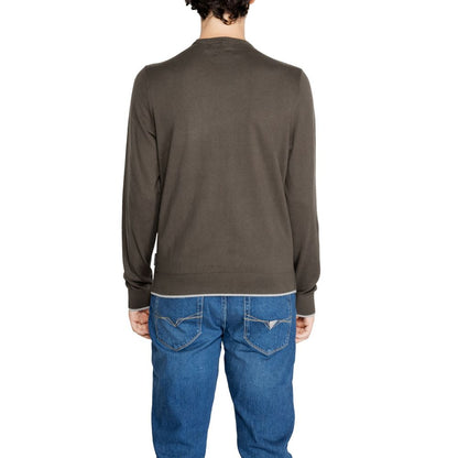 Armani Exchange Green Cotton Sweatshirt Armani Exchange