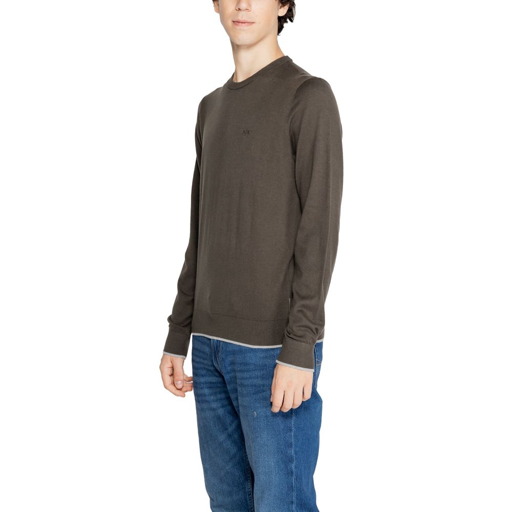 Armani Exchange Green Cotton Sweatshirt Armani Exchange